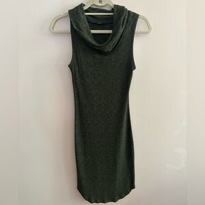 Sleeveless Cowl Neck Women’s Dress - Dark Olive